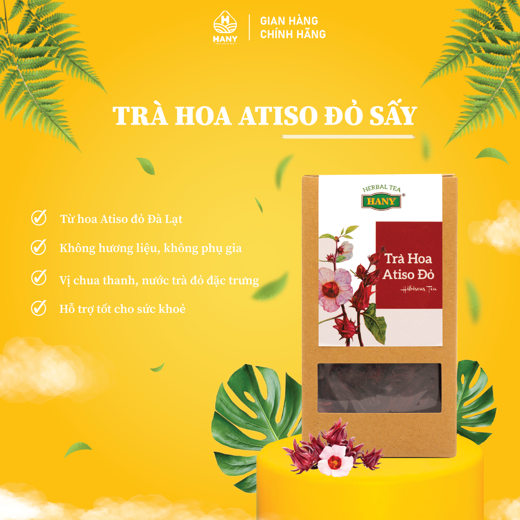 Trà Hoa Atiso đỏ sấy HANY - Trà hoa bụp giấm
