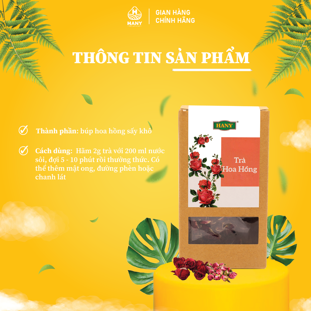 Trà Hoa Hồng HANY 50g - Hoa hồng sấy khô
