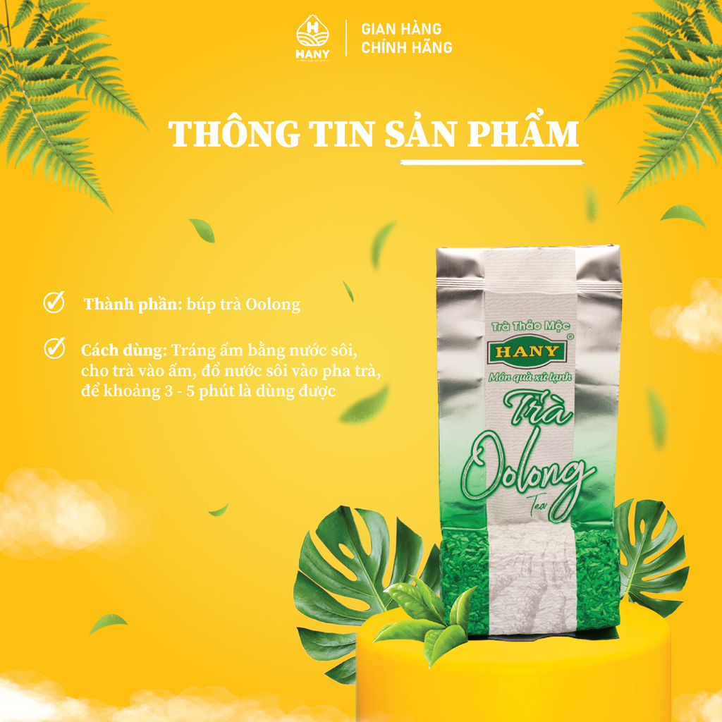 Trà Oolong HANY gói 100g - Trà Ôlong Cầu Đất