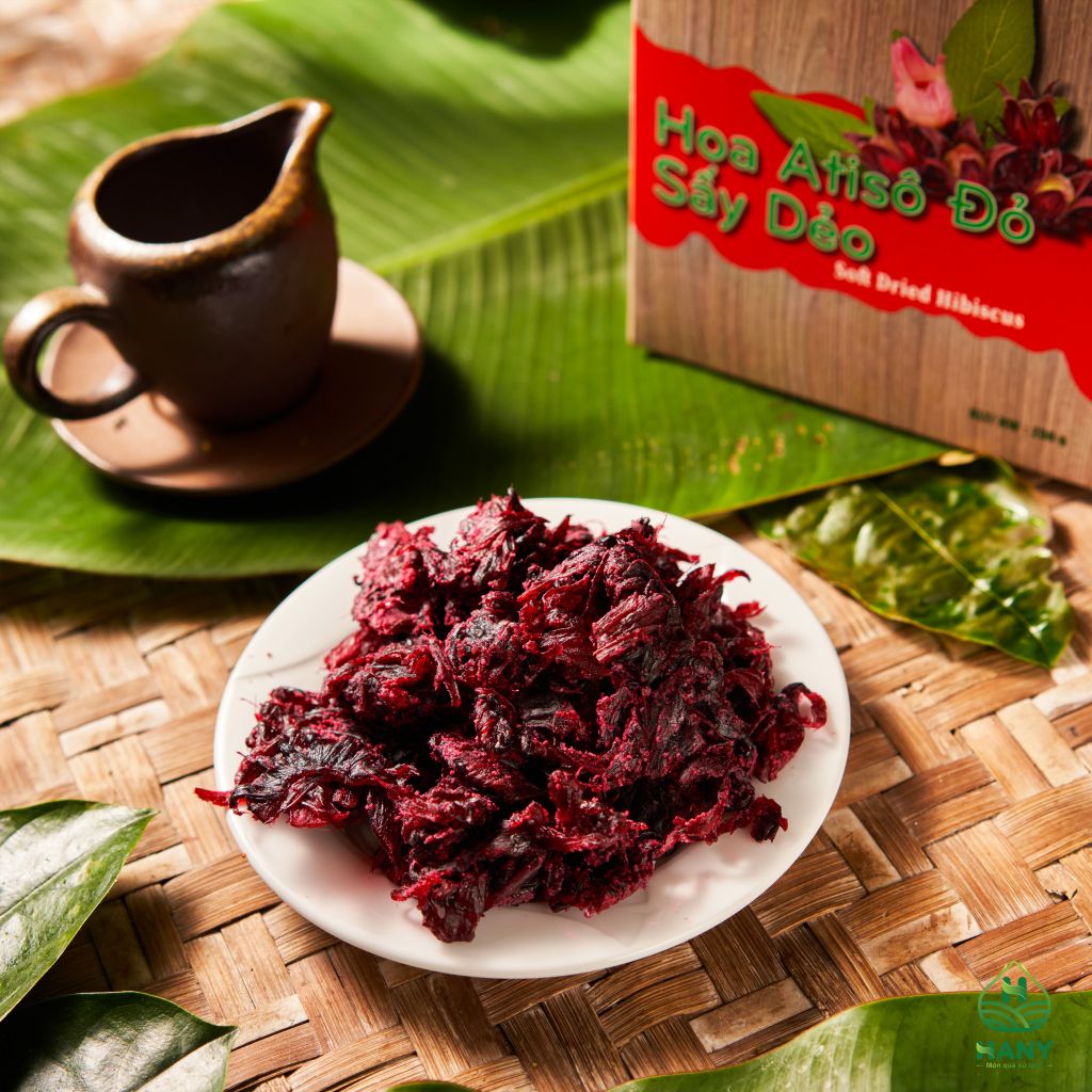 Hoa Atiso đỏ sấy dẻo HANY - Mứt hoa hồng - Hoa bụp giấm sấy dẻo