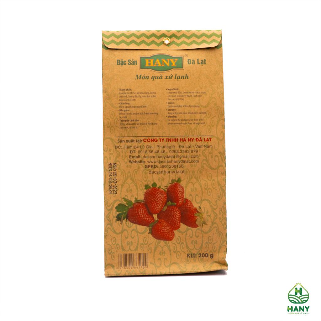 Mứt dâu tây khô gói giấy 200g