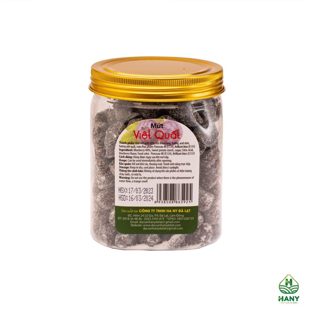 Mứt Việt Quất hủ 400g