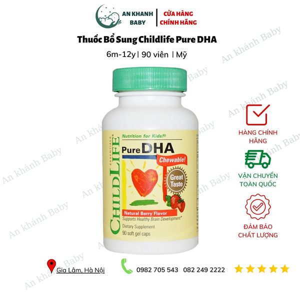 Vitamin ChildLife Pure DHA 90 Viên Cho Trẻ Từ 6 Tháng Tuổi 
