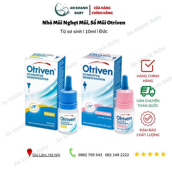  Nhỏ mũi Otriven 0.05% ( 2-11 tuổi ) - 10ml Đức 