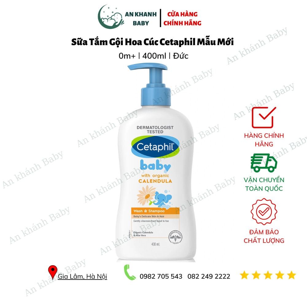  Sữa tắm gội hoa cúc Cetaphil 400ml 