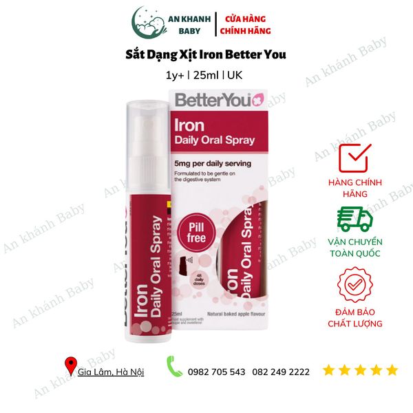  Sắt dạng xịt - Better You Iron Daily Oral Spray cho bé từ 1 tuổi 