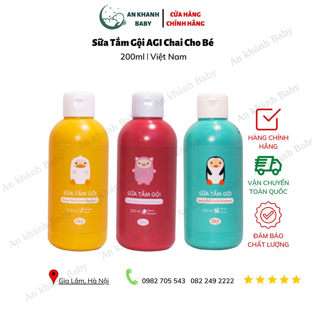  Sữa tắm gội Agi cho bé dung tích 200ML 