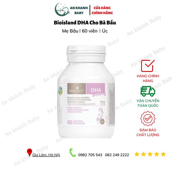  Bio Island DHA Cho Bà Bầu 60 Viên - Mẫu mới 