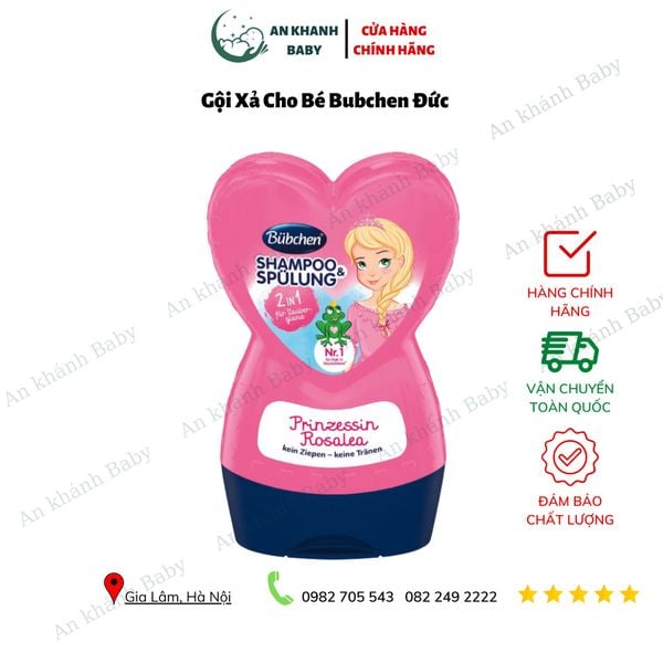  Dầu Gội Xả Bubchen Công Chúa Rosalea, 230 ml 