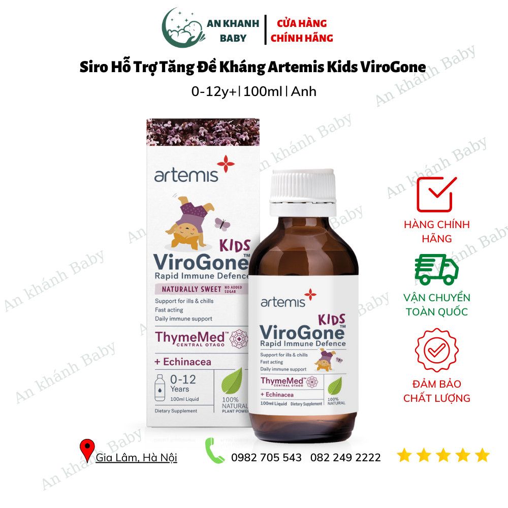  Siro Hỗ Trợ Tăng Đề Kháng Artemis Kids ViroGone Cho Trẻ 
