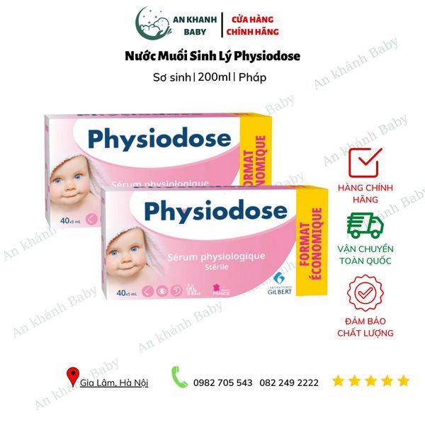  Nước Muối Sinh Lý Physiodose Gilbert Pháp Cho Bé - 200ml 