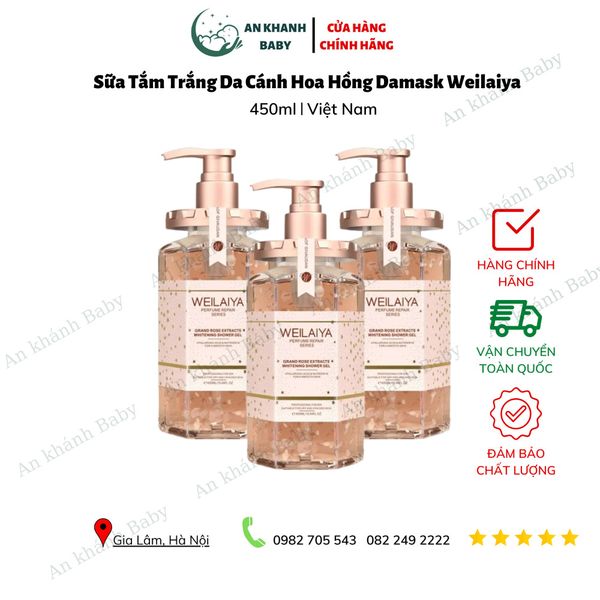  Sữa tắm tủy mật cánh hoa hồng trắng da WEILAIYA 450ml 