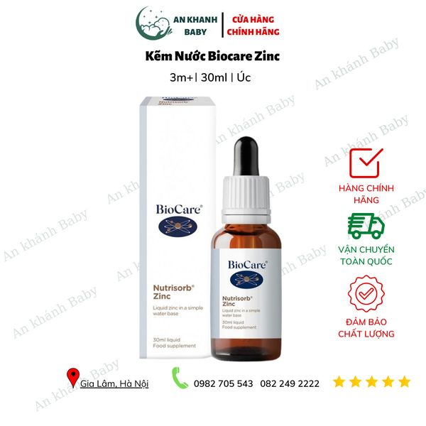  Kẽm Dạng Giọt BioCare Zinc With Vitamin C 30ml 