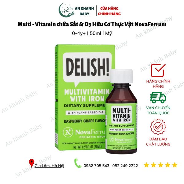  Novaferrum Multivitamin With Iron bổ sung cho trẻ 0-4 tuổi 50ml 