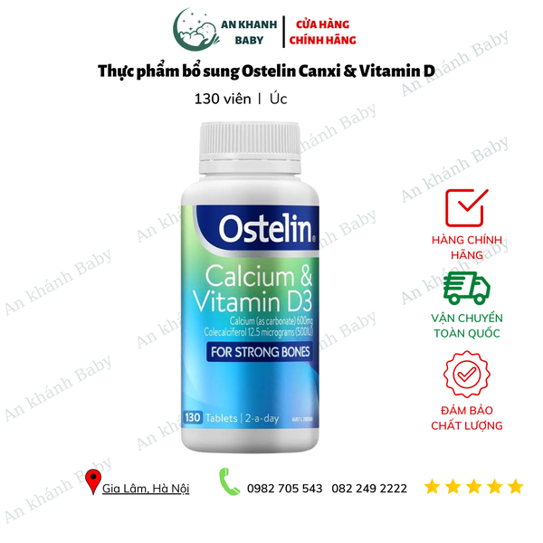  Canxi Ostelin Calcium & Vitamin D3 Của Úc 