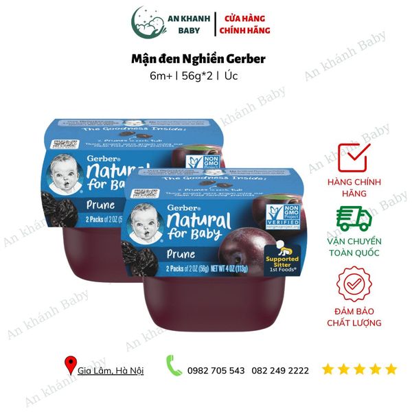  Mận đen nghiền Gerber 56gx2 