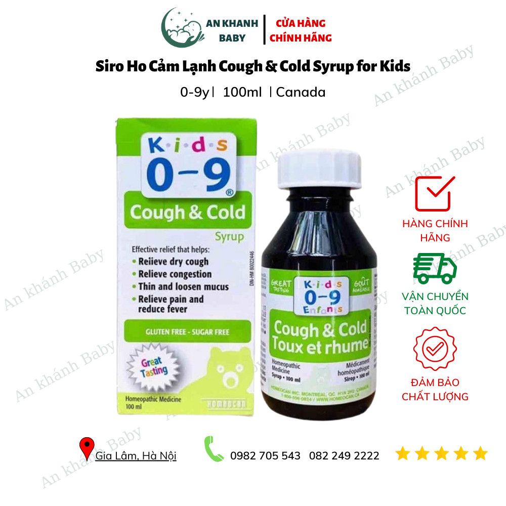  Siro trị ho và cảm lạnh Cough & Cold Syrup For Kids 100ml cho bé từ 0 đến 9 tuổi 