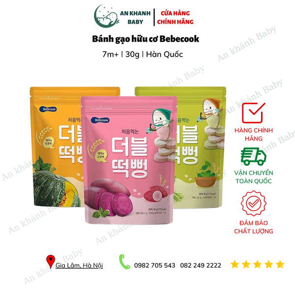  Bánh gạo hữu cơ Bebecook 30g 5m 