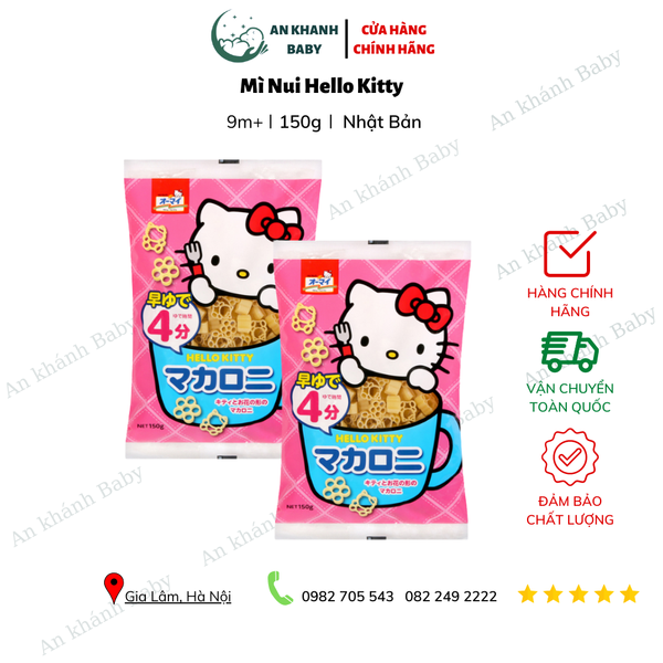  Mì nui Hello Kitty Nhật Bản cho bé ăn dặm 150g 