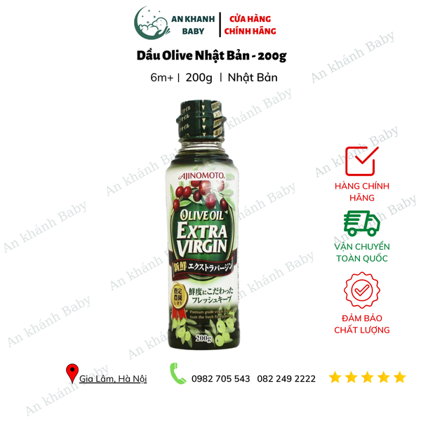  Dầu Olive Ajinomoto Extra Virgin Nhật Bản 200g 