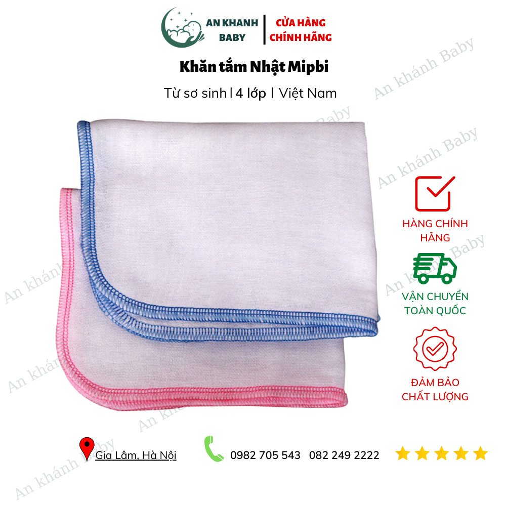  KHĂN SỮA 4 LỚP MIPBI XUẤT NHẬT 