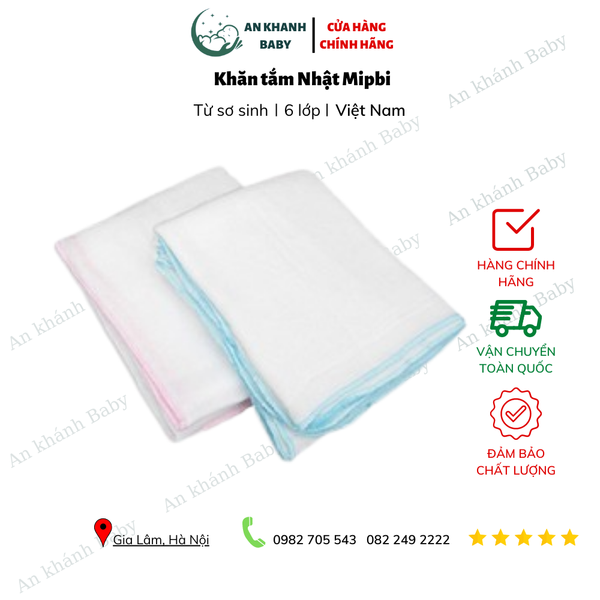  KHĂN SỮA 6 LỚP MIPBI XUẤT NHẬT 