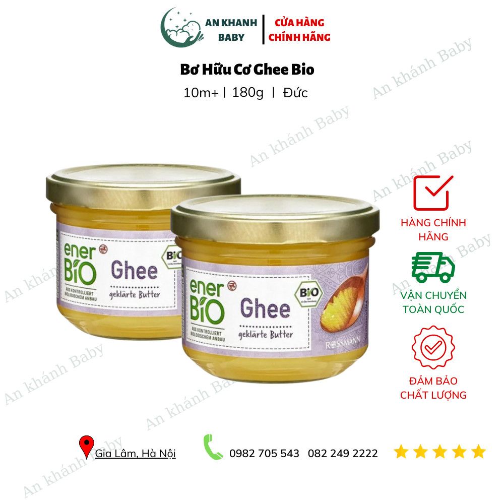  Bơ hữu cơ Ghee Bio - Đức 180g 