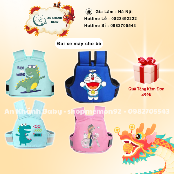  Đai xe máy cho bé ,Đai an toàn cho bé đi xe máy loại CAO CẤP 