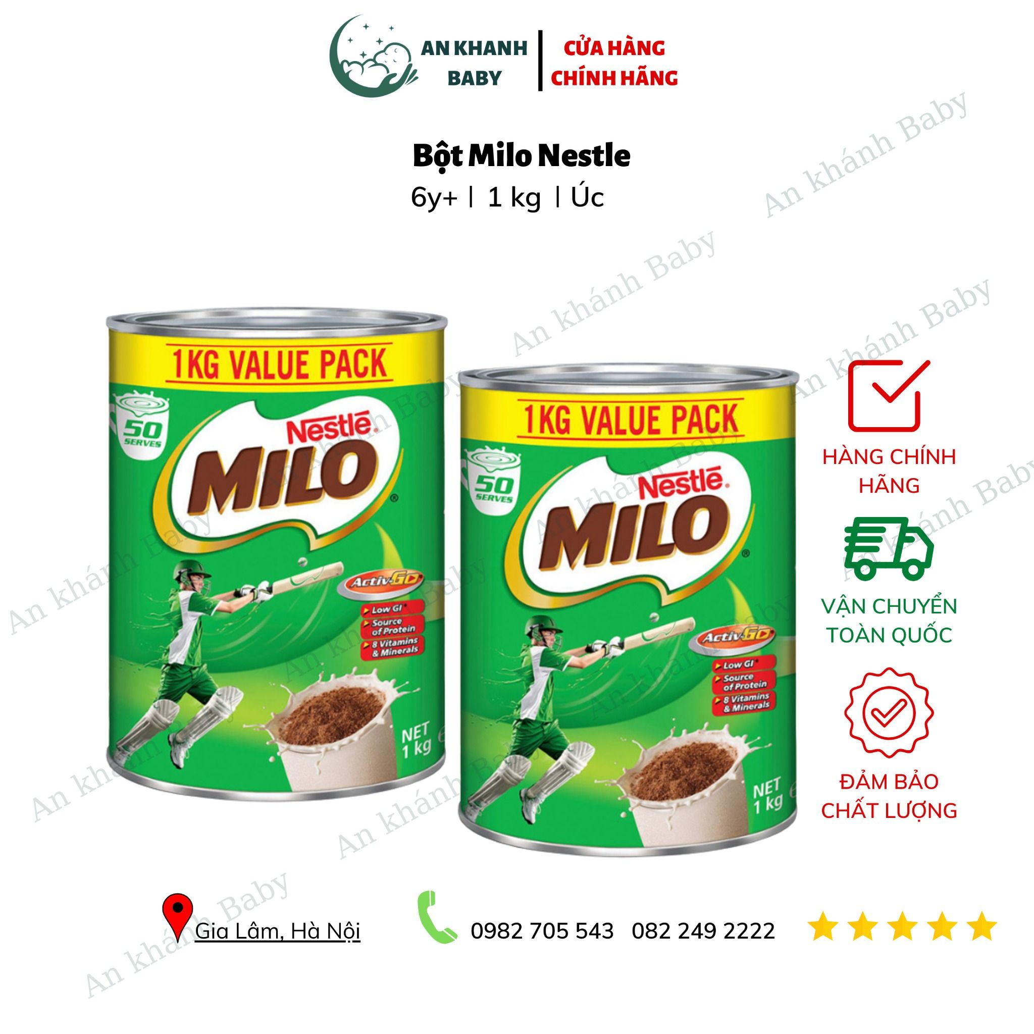  Milo Úc 1kg (hàng có tem phụ) 