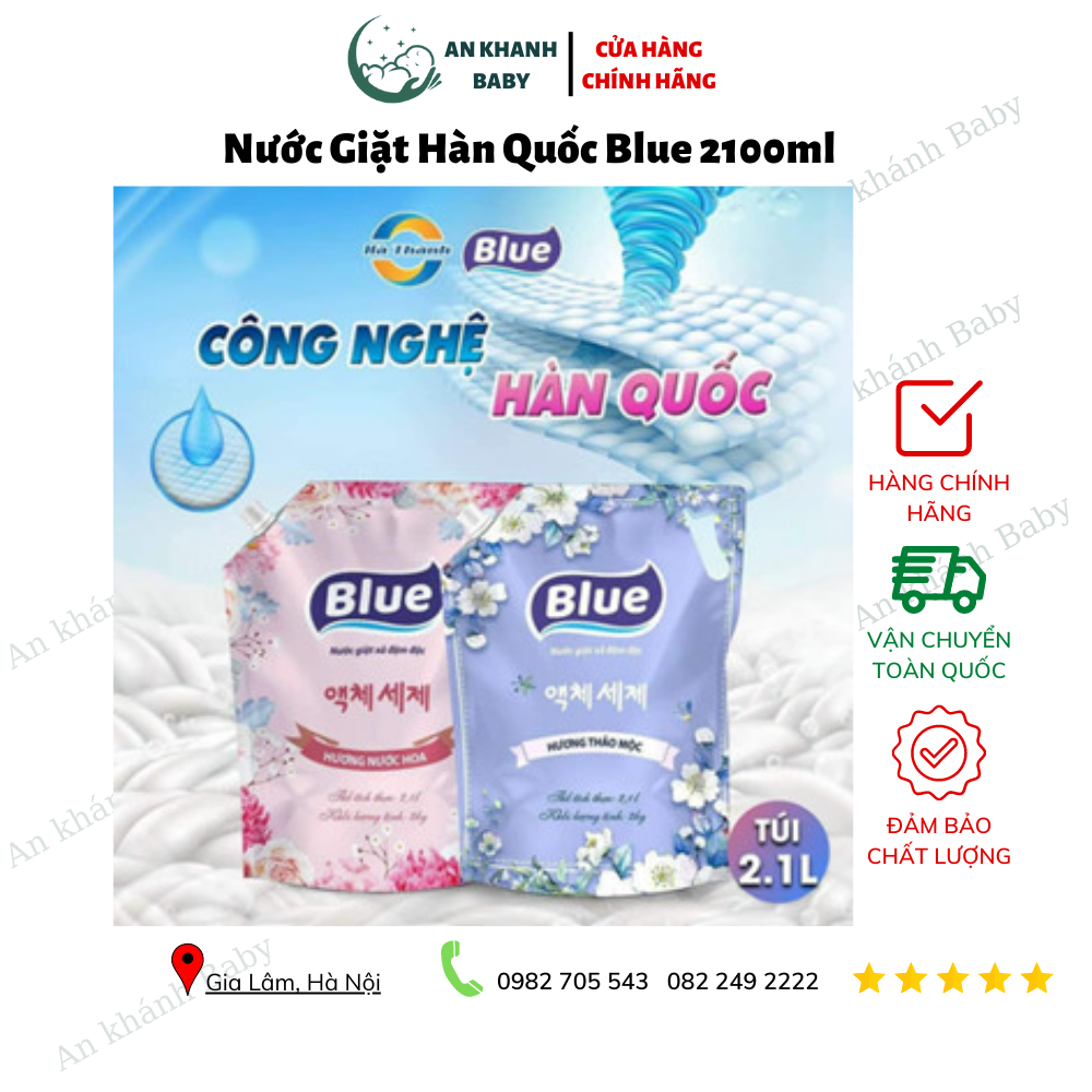  Nước Giặt Hàn Quốc Blue 2100ml 