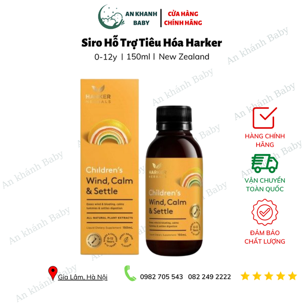  Siro Hỗ Trợ Tiêu Hóa Cho Bé (0-12 tuổi) - Harker 150ml 