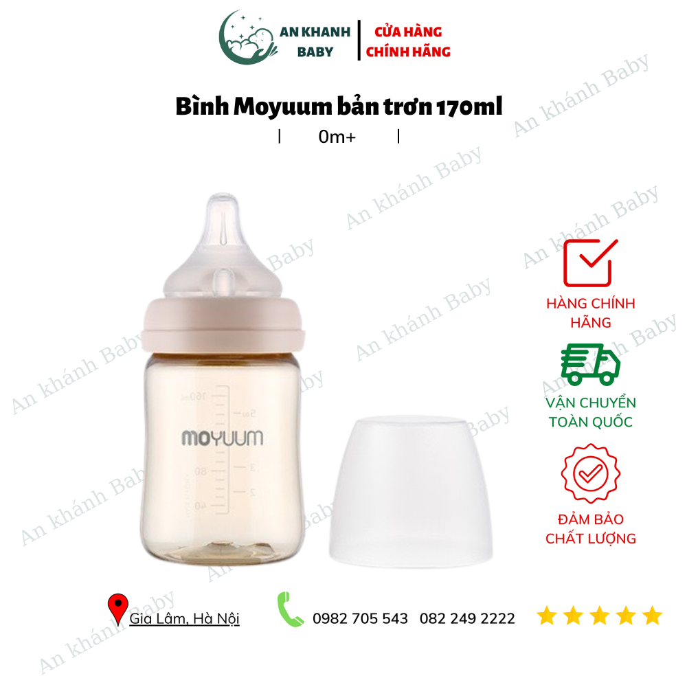  Bình sữa Moyuum 170ml Nội Địa Hàn Quốc - bản trơn 