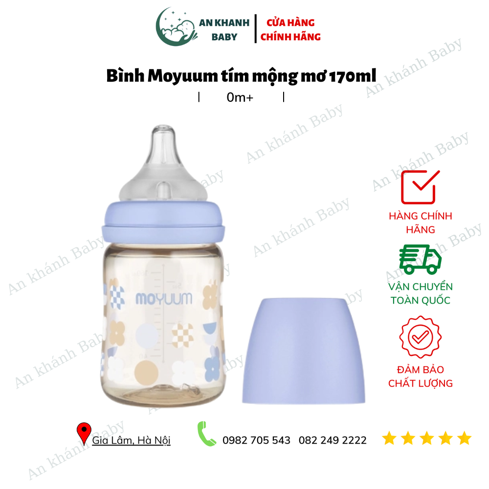  Bình sữa Moyuum tím mộng mơ 170ml 