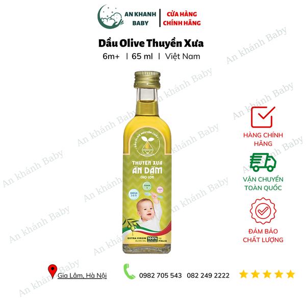 Dầu Oliu Nguyên Chất Thuyền Xưa Ăn Dặm cho con 65ml 