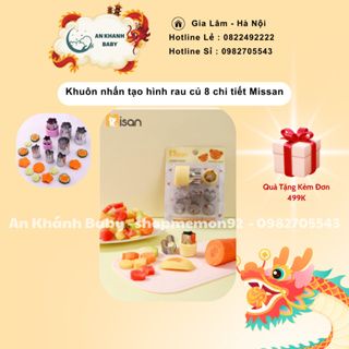  Khuôn nhấn tạo hình rau củ 8 chi tiết Missan 