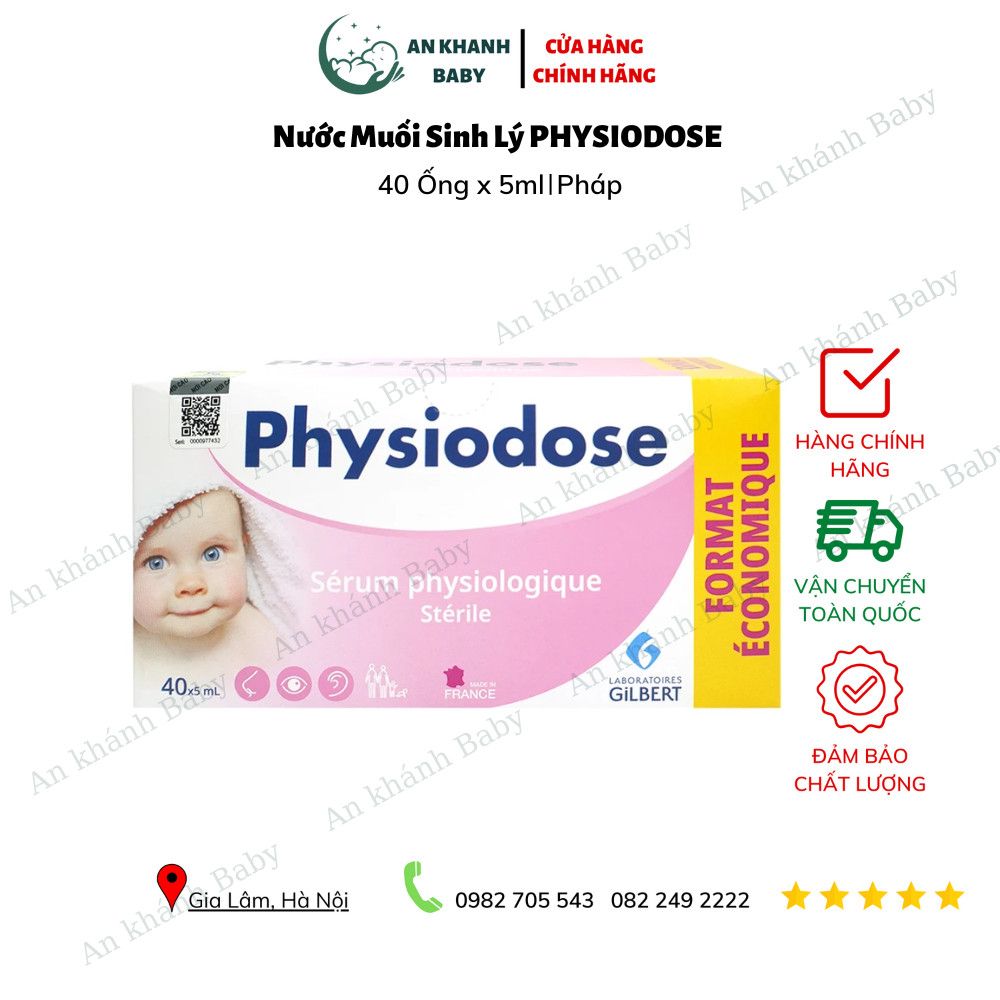  Muối hồng Physiodose mẫu mới 40 ống*5ml 