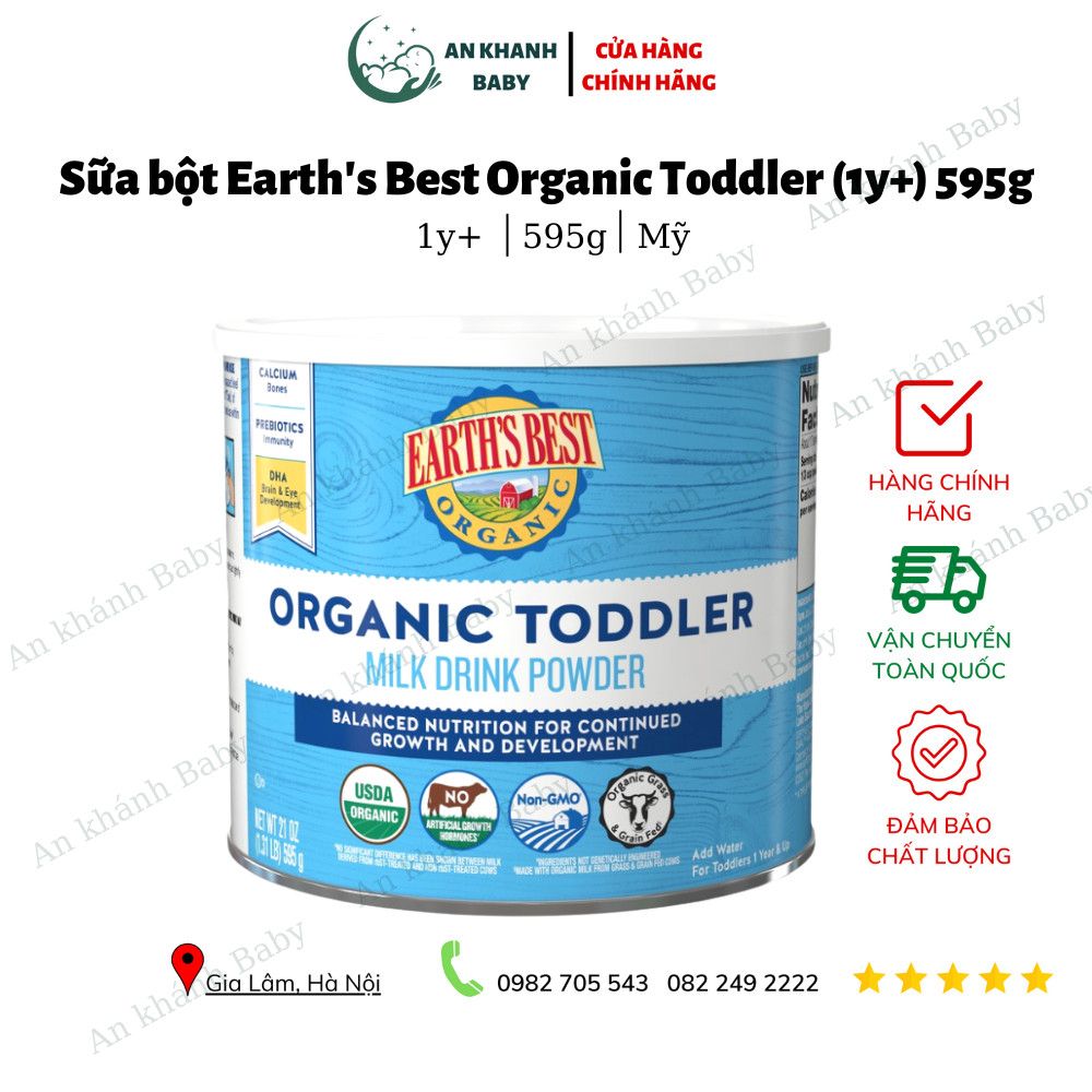  Sữa Earth’s Best Organic Mỹ (Hộp thiếc xanh) - 658g (1y+) 