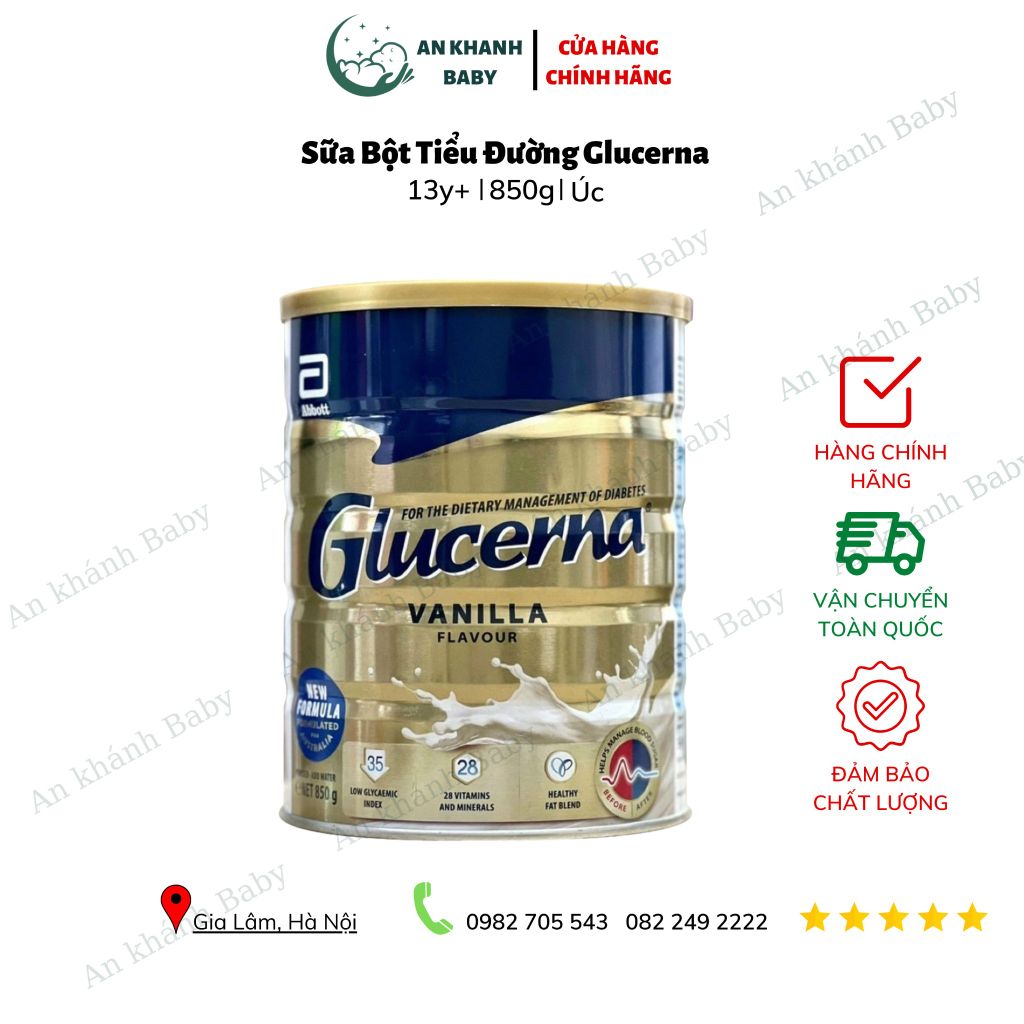  SỮA tiểu đường GLUCERNA ÚC mẫu mới 