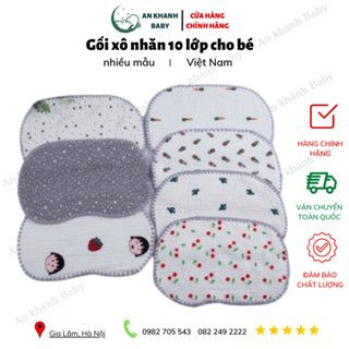  Gối xô nhăn Hàn 10 lớp cho bé sơ sinh nhiều mẫu dễ thương 