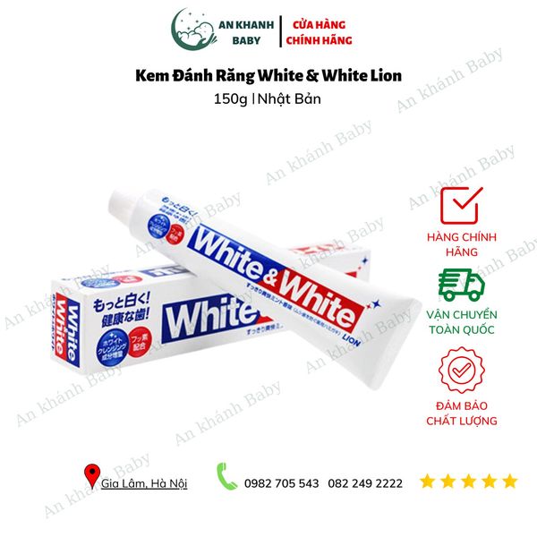  Kem đánh răng Lion White & White 150g 