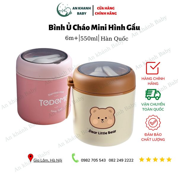  Bình Ủ Cháo Mini Hình Gấu Dear Little Bear 