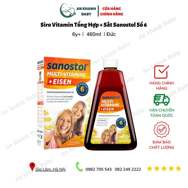  Vitamin Tổng Hợp Sanostol Plus Eisen Số 6 - 460ml 