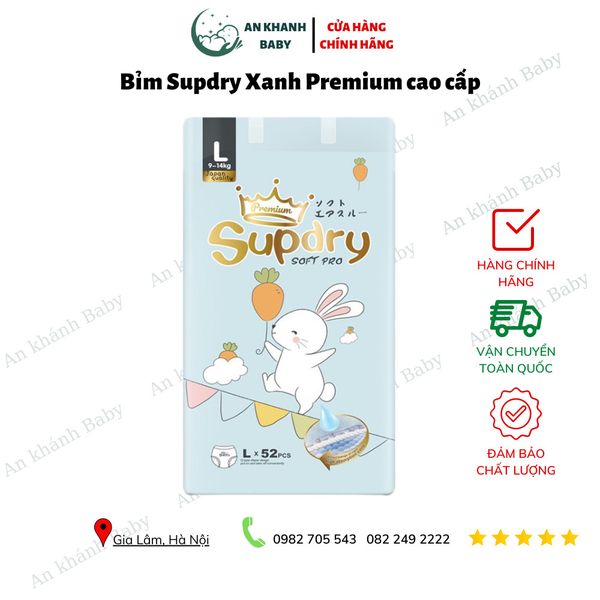  Tã Bỉm Quần Supdry Premium XANH Cao Cấp 