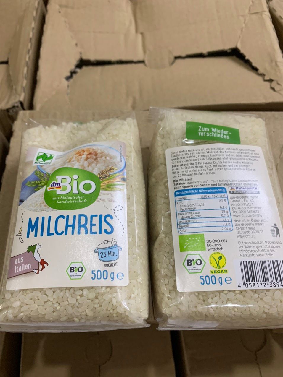  Gạo sữa hữu cơ Bio Milchreis hãng Dm Đức 500g 