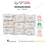  Gối bông lõm Muslin 