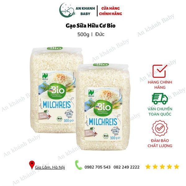  Gạo sữa hữu cơ Bio Milchreis hãng Dm Đức 500g 