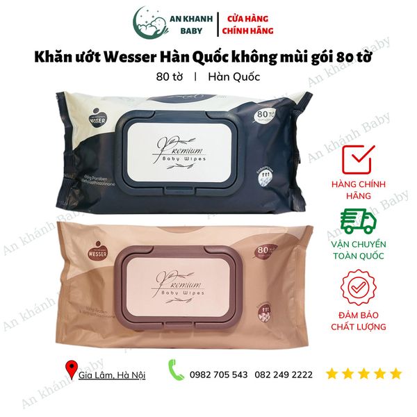  Khăn ướt cao cấp Wesser 80 tờ 
