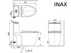 BÀN CẦU 1 KHỐI INAX AC-902VN
