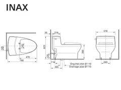 BÀN CẦU 1 KHỐI INAX AC-4005VN