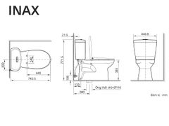 BÀN CẦU 2 KHỐI INAX C-306VPTN